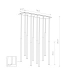 Lampy wiszące sople - Nowodvorski LASER 490 Sufitowa Wisząca Max moc 10x10W only LED G9  Biały 8922 - product 2
