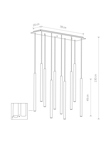 Nowodvorski LASER X Wisząca 10xG9 8923 - produkt 2