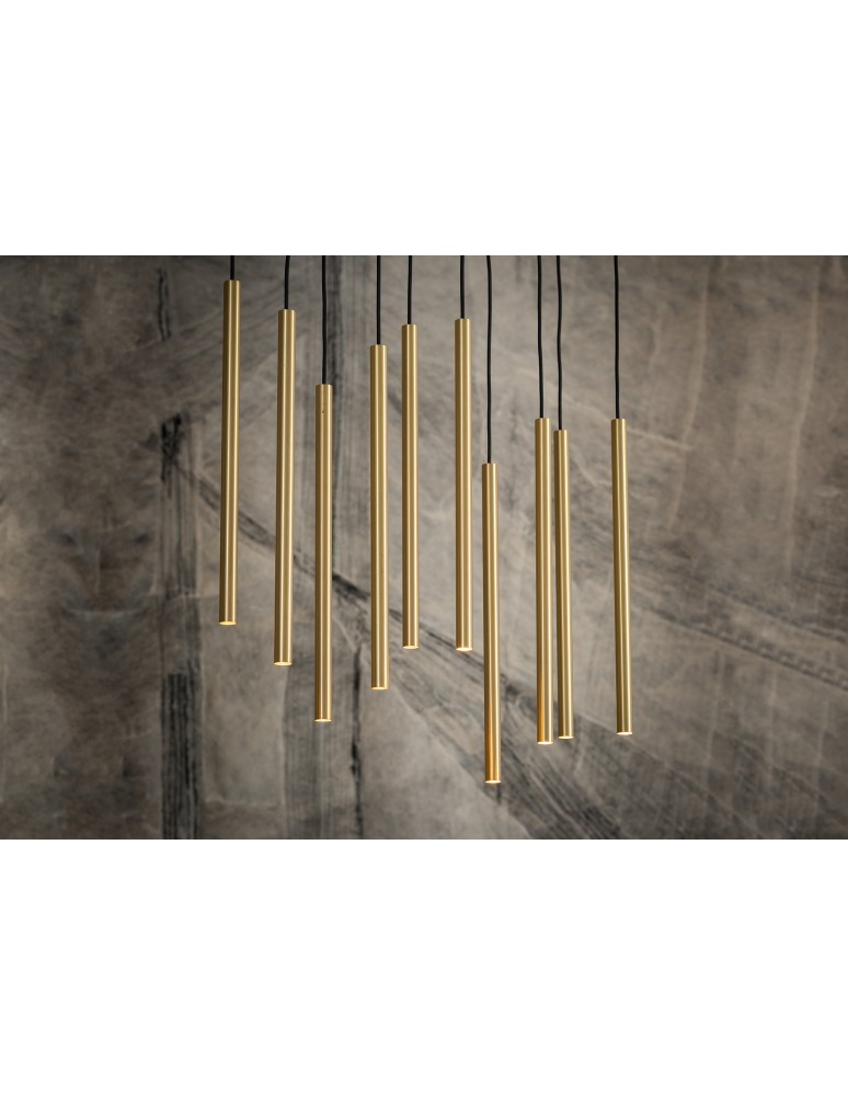 Lampy wiszące sople - Nowodvorski LASER 490 Sufitowa Wisząca Max moc 10x10W only LED G9  Mosiądz 8924 - product kolory-swiatla.pl 3