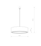 Lampy wiszące z abażurem - Nowodvorski MIST Sufitowa Wisząca Max moc 3x25W only LED E27  Biały 8942 - product 2