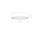 Lampy sufitowe z abażurem - Nowodvorski MIST Sufitowa Plafon Max moc 3x27W only LED E27  Biały 8943 - product 2