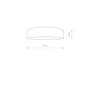 Lampy sufitowe z abażurem - Nowodvorski LAGUNA Sufitowa Plafon Max moc 3x25W only LED E27  Kremowy 8954 - product 2