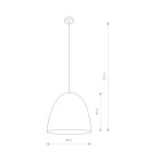 Lampy wiszące - Nowodvorski EGG M Sufitowa Wisząca Max moc 1x40W E27  Czarny 9022 - product 2