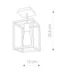 Lampy sufitowe loftowe - industrialne - Nowodvorski CRATE Sufitowa Plafon/Przysufitowa Max moc 1x60W E27  Czarny 9045 - product 3