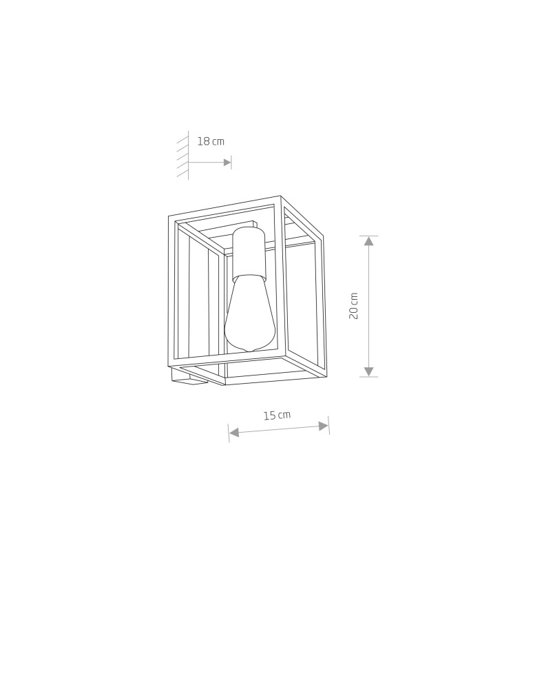 Kinkiety loftowe - industrialne - Nowodvorski CRATE Ścienna Kinkiet Max moc 1x60W E27  Czarny 9046 - product kolory-swiatla.pl 2