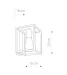 Kinkiety loftowe - industrialne - Nowodvorski CRATE Ścienna Kinkiet Max moc 1x60W E27  Czarny 9046 - product 3