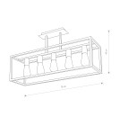 Lampy sufitowe loftowe - industrialne - Nowodvorski CRATE Sufitowa Plafon/Przysufitowa Max moc 5x60W E27  Czarny 9047 - product 2