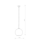 Lampy wiszące - Nowodvorski POLARIS Sufitowa Wisząca Max moc 1x60W E27  Dymiony 9060 - product 2