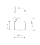 Kinkiety z abażurem - Nowodvorski ALICE Ścienna Kinkiet Max moc 1x60W E27  Czarny 9084 - product 2