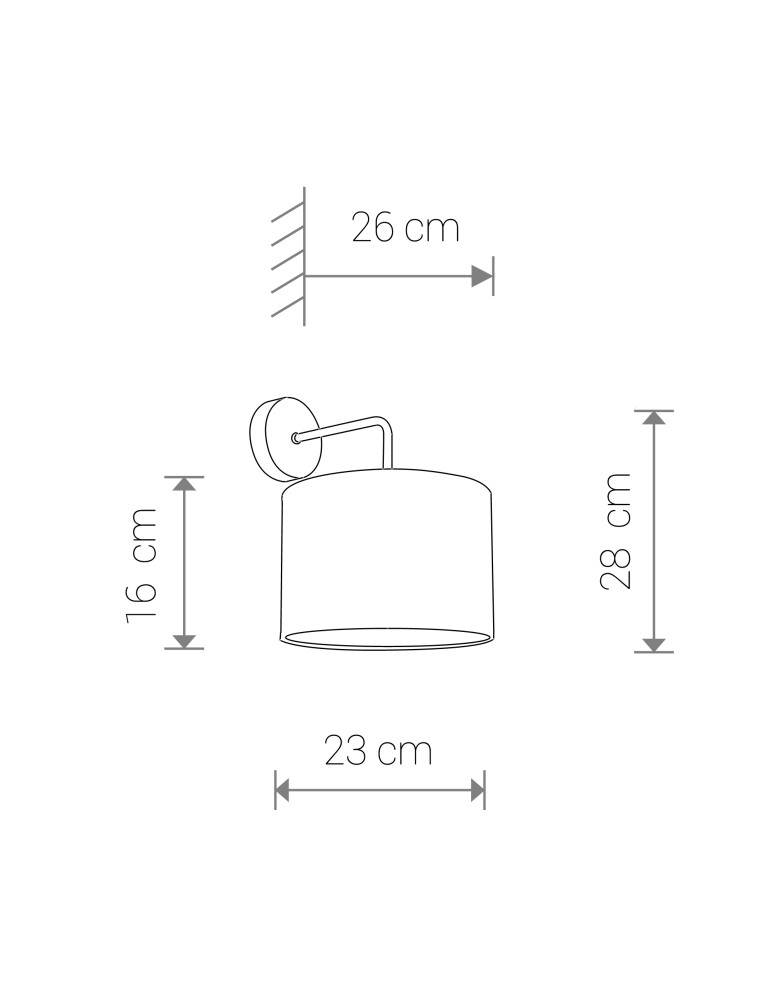 Kinkiety z abażurem - Nowodvorski ALICE Ścienna Kinkiet Max moc 1x60W E27  Czarny 9084 - product kolory-swiatla.pl 2