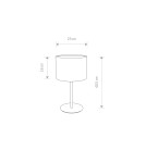 Lampy stołowe z abażurem - Nowodvorski ALICE Stołowa Max moc 1x60W E27  Szary 9090 - product 2