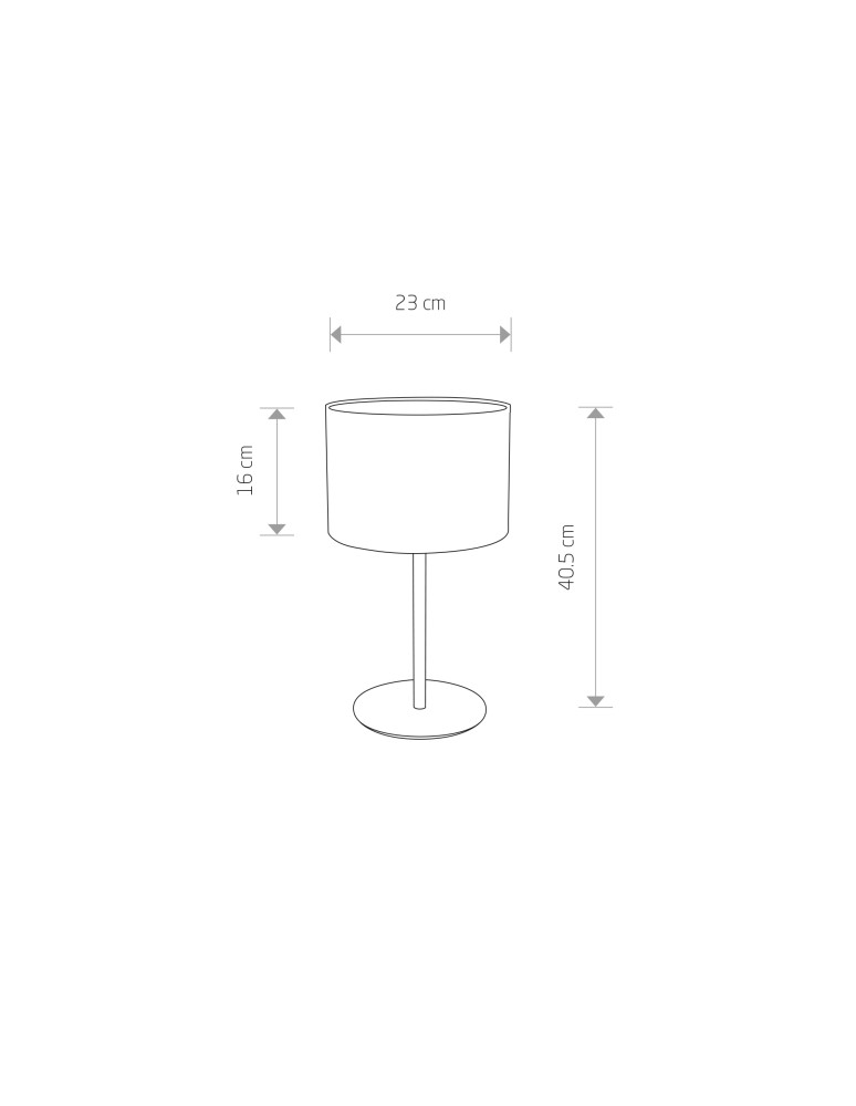 Lampy stołowe z abażurem - Nowodvorski ALICE Stołowa Max moc 1x60W E27  Szary 9090 - product kolory-swiatla.pl 2