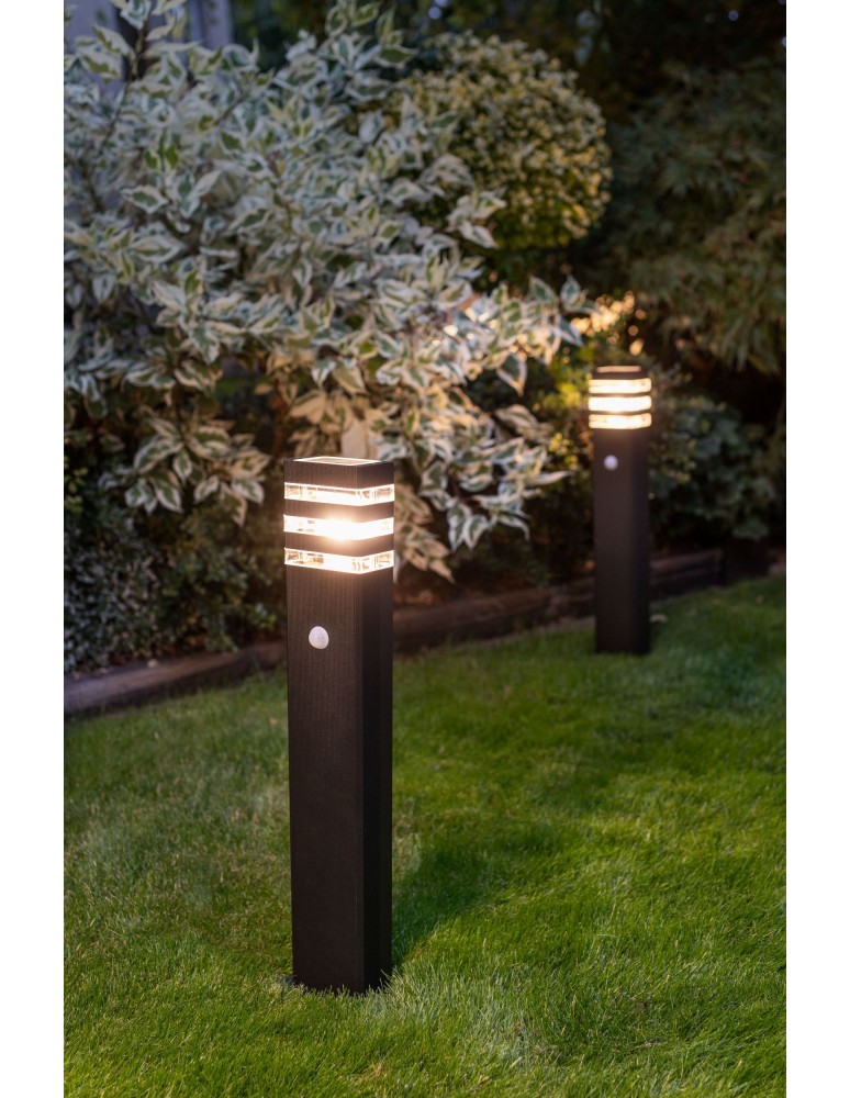 Lampy ogrodowe stojące - Nowodvorski RIO SENSOR Zewnętrzna Słupek Max moc 1x40W E27 IP54 Czarny 9097 - product kolory-swiatla.pl 2