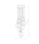 Lampy wiszące - Nowodvorski VETRO Sufitowa Wisząca Max moc 7x60W E27  Dymiony 9131 - product 2