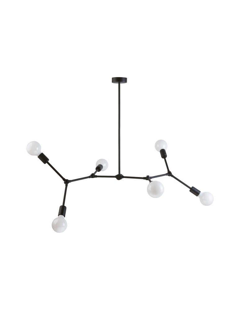 Nowodvorski TWIG VI Przysufitowa 6xE27 Czarny 9138