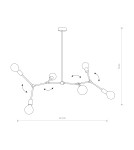 Lampy sufitowe loftowe - industrialne - Nowodvorski TWIG Sufitowa Plafon/Przysufitowa Max moc 6x60W E27  Czarny 9138 - product 2