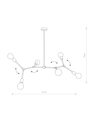 Nowodvorski TWIG Sufitowa Plafon/Przysufitowa Max moc 6x60W E27  Czarny 9138 - product 2