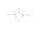 Lampy sufitowe loftowe - industrialne - Nowodvorski TWIG Sufitowa Plafon/Przysufitowa Max moc 4x60W E27  Czarny 9140 - product 2