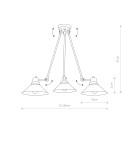 Lampy wiszące - Nowodvorski TECHNO Sufitowa Plafon/Przysufitowa Max moc 3x60W E27  Czarny 9142 - product 2