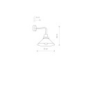 Kinkiety loftowe - industrialne - Nowodvorski CRAFT Ścienna Kinkiet Max moc 1x60W E27  Czarny 9151 - product 2