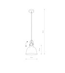 Lampy wiszące - Nowodvorski AMALFI M Sufitowa Wisząca Max moc 1x60W E27  Srebrny 9152 - product 2