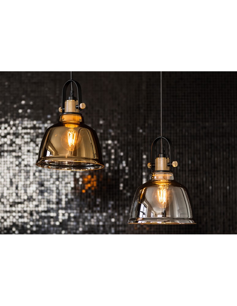 Lampy wiszące - Nowodvorski AMALFI M Sufitowa Wisząca Max moc 1x60W E27  Złoty 9153 - product kolory-swiatla.pl 3