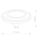 Żarówki LED ES111 GU10 230V - Nowodvorski REFLECTOR LENS LED GU10 ES111 9W 4000K Źródło światła Biały 9214 - product 2