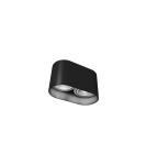 Oprawy sufitowe na wymienne źródło światła - Nowodvorski OVAL Spot Natynkowa Max moc 2x75W GU10 ES111  Czarny 9240 - product 1