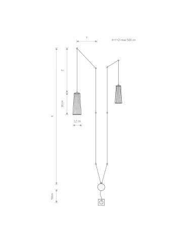 Nowodvorski DOVER II Kinkiet Regulowany z Włącznikiem 2xGU10 Czarny 9263 - produkt 2