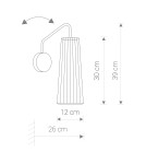 Kinkiety - Nowodvorski DOVER Ścienna Kinkiet regulowane Max moc 1x35W GU10  Czarny 9266 - product 2