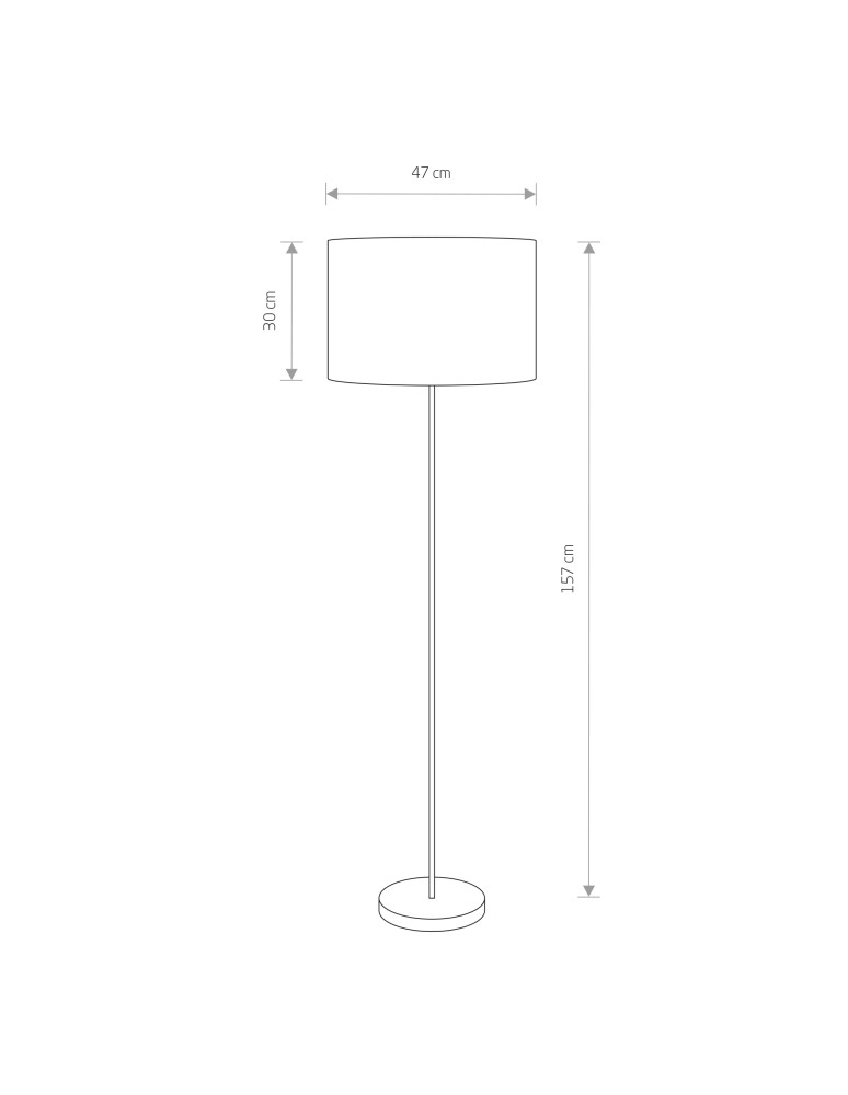 Lampy podłogowe z abażurem - Nowodvorski HOTEL Podłogowa Max moc 1x60W E27  Szary 9300 - product kolory-swiatla.pl 2