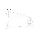 Kinkiety na wysięgniku - Nowodvorski CRANE Ścienna Kinkiet regulowane z włącznikiem Max moc 1x60W E27  Dymiony 9374 - product 2