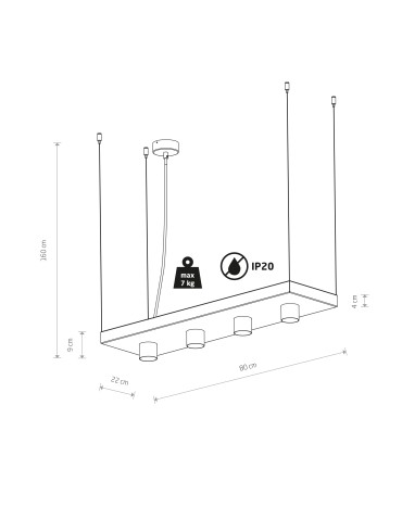 Nowodvorski PLANT Wisząca 4xGU10 Czarny 9381 - produkt 2