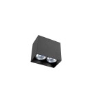 Oprawy sufitowe na wymienne źródło światła - Nowodvorski GAP Spot Natynkowa Max moc 2x35W GU10  Czarny 9384 - product 1