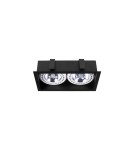 Lampy podtynkowe kwadratowe - Nowodvorski MOD Spot Podtynkowa Max moc 2x75W GU10 ES111  Czarny 9416 - product 1