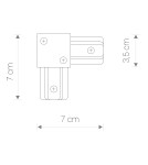 Nowodvorski PROFILE LCONNECTOR Akcesoria Systemu Profile Czarny 9455 Nowodvorski PROFILE LCONNECTOR Akcesoria Systemu Profile Czarny 9455