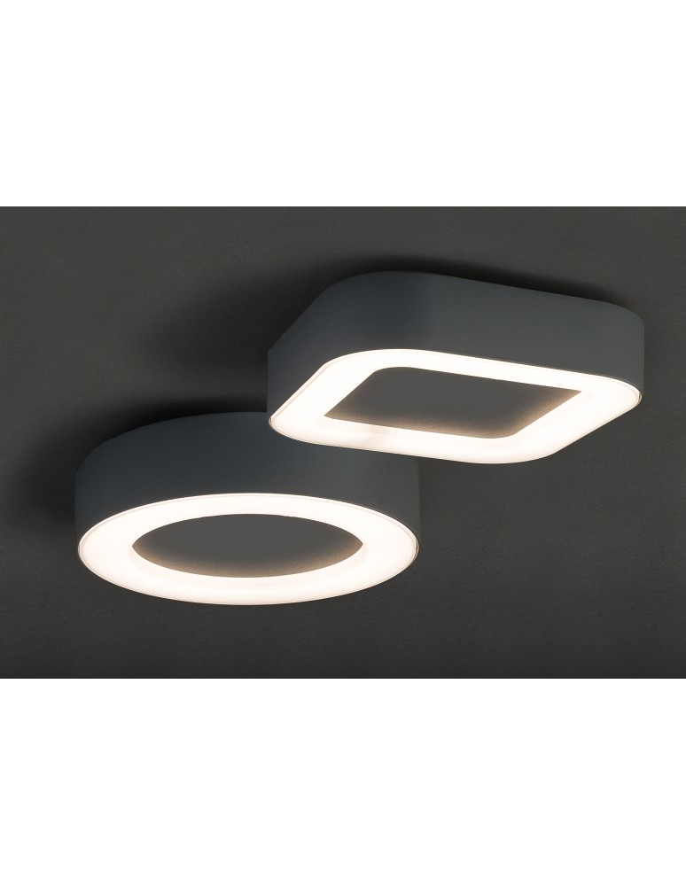 Lampy zewnętrzne sufitowe - Nowodvorski PUEBLA LED Zewnętrzna Sufitowa Plafon Max moc 12W LED IP54 Grafitowy 9513 - product kolory-swiatla.pl 2