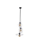 Lampy wiszące - Nowodvorski FIORD Sufitowa Wisząca Max moc 3x60W E27  Czarny 9666 - product 1