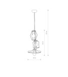 Lampy wiszące - Nowodvorski FIORD Sufitowa Wisząca Max moc 3x60W E27  Czarny 9666 - product 2