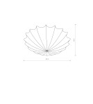 Lampy sufitowe z abażurem - Nowodvorski FORM L Sufitowa Plafon Max moc 4x25W only LED E27  Biały 9672 - product 2