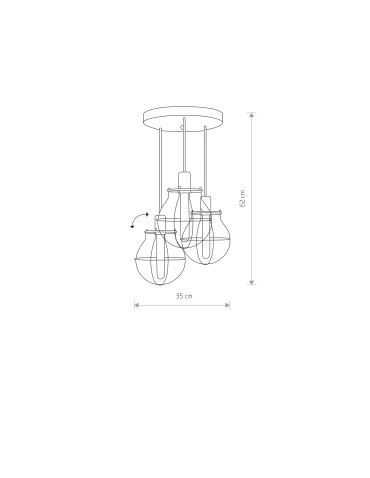 Nowodvorski MANUFACTURE III Przysufitowa 3xE27 Czarny 9740 - produkt 2