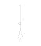 Lampy wiszące - Nowodvorski CABLE Sufitowa Wisząca Max moc 1x60W E27  Czarny 9747 - product 3