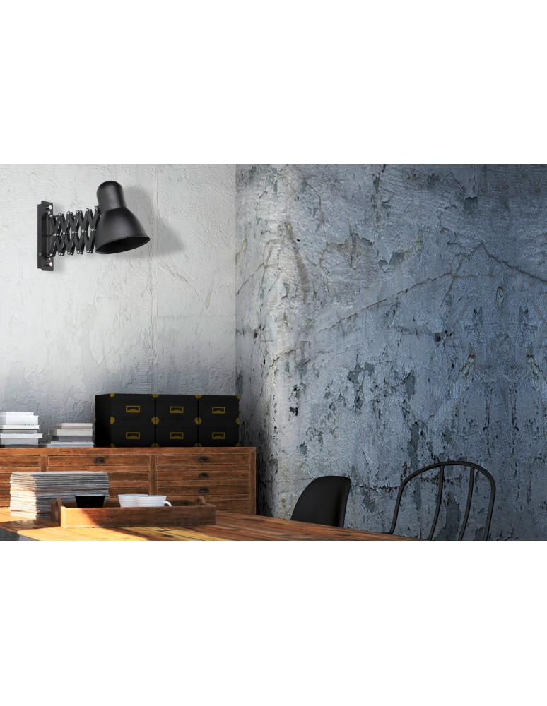 Kinkiety - Nowodvorski HARMONY Ścienna Kinkiet regulowane z włącznikiem Max moc 1x60W E27  Czarny 9890 - product kolory-swiatla.pl 3