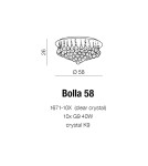 Lampy sufitowe z kryształami - Azzardo BOLLA 58 10xG9 Sufitowa/Wisząca Przeźroczysty AZ1288 - product 2