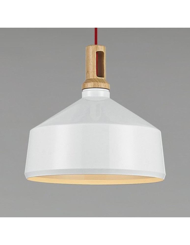 Step into Design Lampa Wisząca NORDIC WOODY biało drewniana 35 cm ST-5097A Step into Design Lampa Wisząca NORDIC WOODY biało drewniana 35 cm ST-5097A