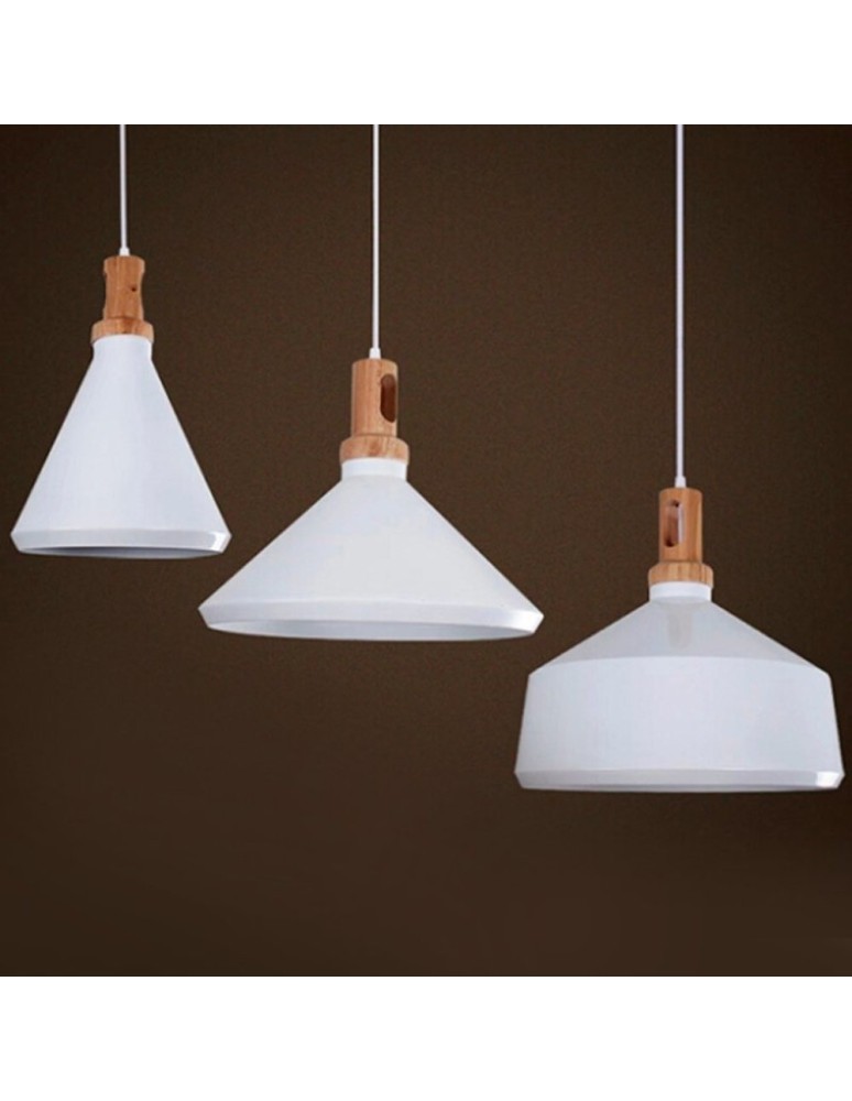 Step into Design Lampa Wisząca NORDIC WOODY biało drewniana 35 cm ST-5097A Step into Design Lampa Wisząca NORDIC WOODY biało drewniana 35 cm ST-5097A