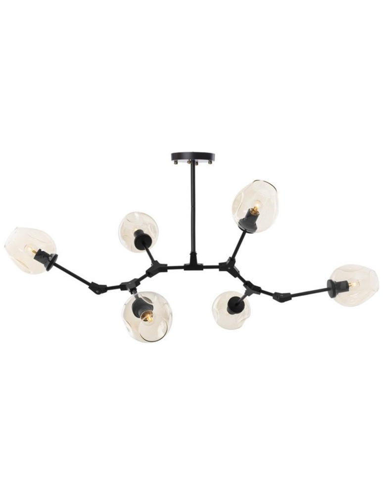 Step Into Design MODERN ORCHID-6 Bursztynowo Czarny 130 cm Wisząca ST-1232-6