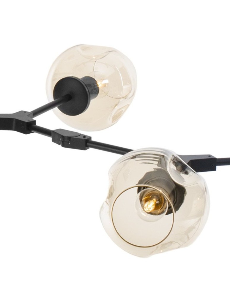 Step Into Design MODERN ORCHID-6 Bursztynowo Czarny 130 cm Wisząca ST-1232-6