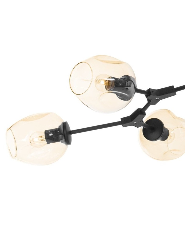 Step Into Design MODERN ORCHID-6 Bursztynowo Czarny 130 cm Wisząca ST-1232-6