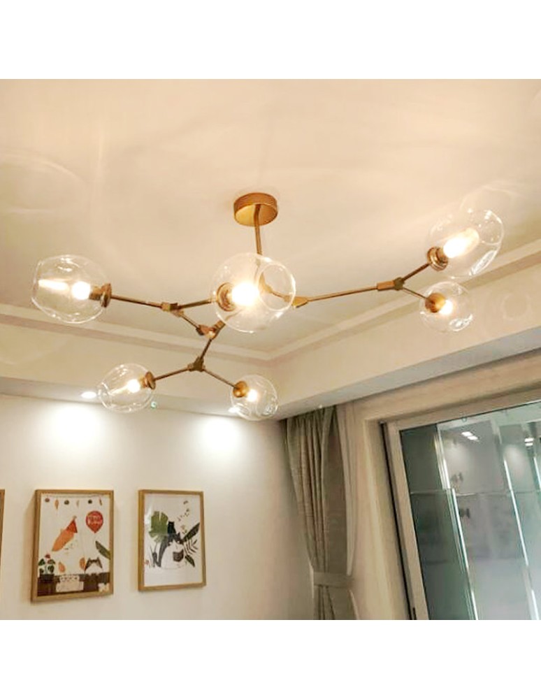 Step Into Design MODERN ORCHID-6 Bursztynowo Czarny 130 cm Wisząca ST-1232-6